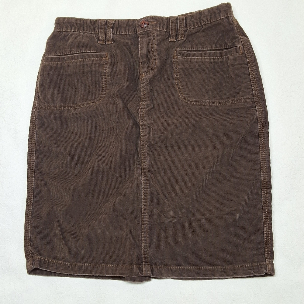 Old Navy Corduroy Skirt Brown Pencil Size 2
